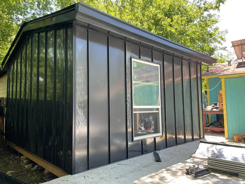 Black standing seam metal wall panels for Metal Roof Installation in Sharon Hill